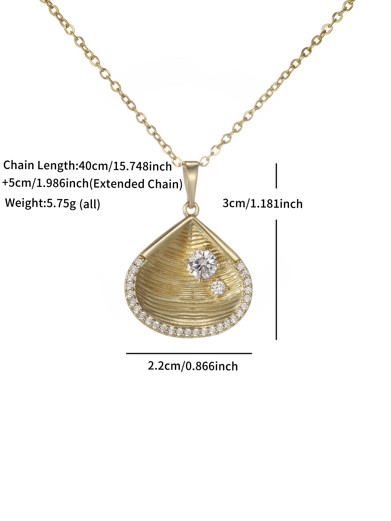 Exquisite alloy shell pendant necklace