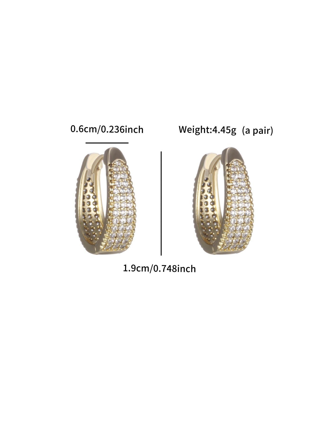 Copper zinc alloy fashionable temperament elegant and luxurious delicate earrings