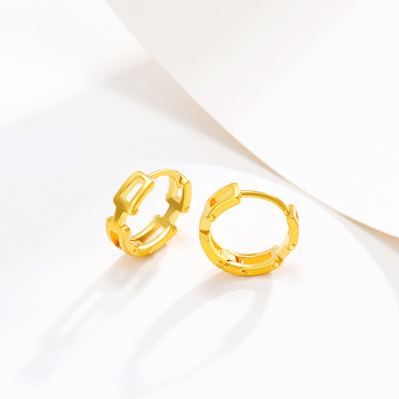 Geometric Square Gold Earrings