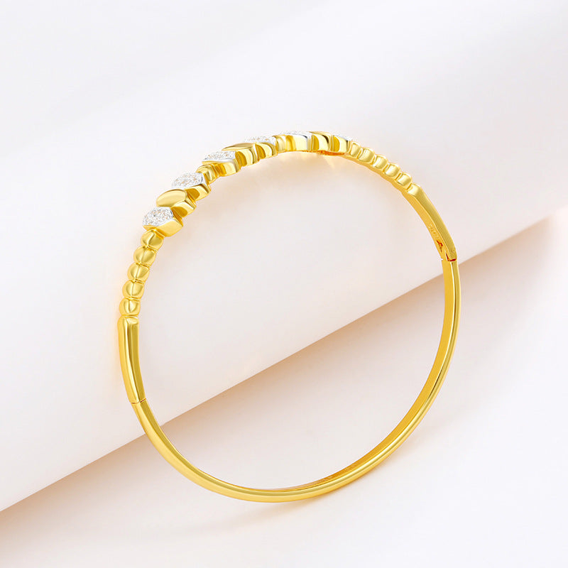 Two tone gold-plated bracelet