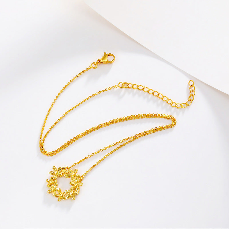 Flower accessory collarbone chain