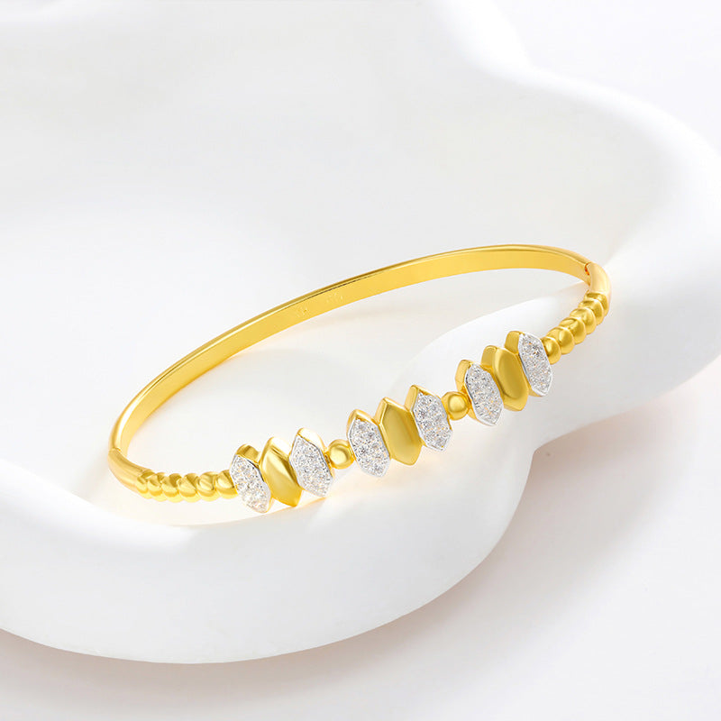 Two tone gold-plated bracelet