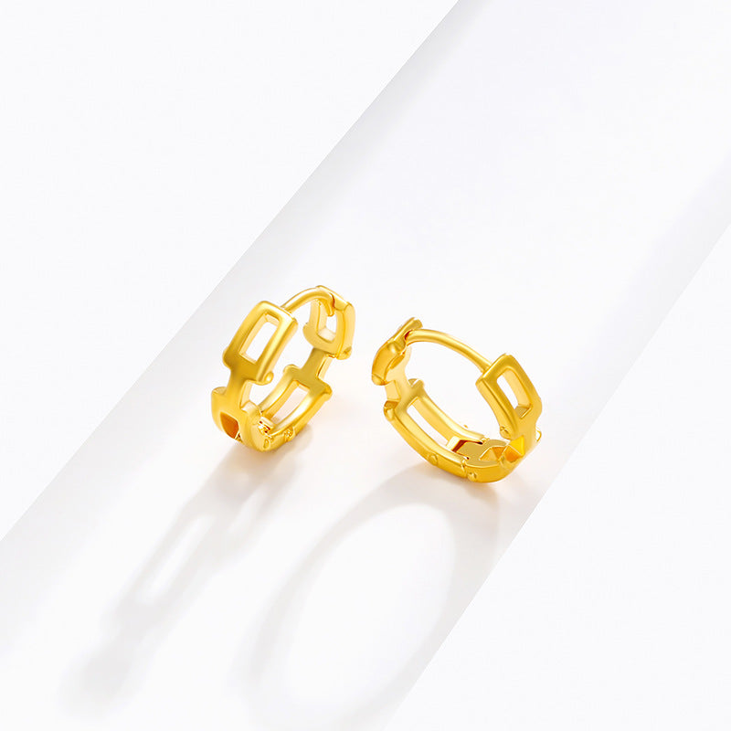 Geometric Square Gold Earrings