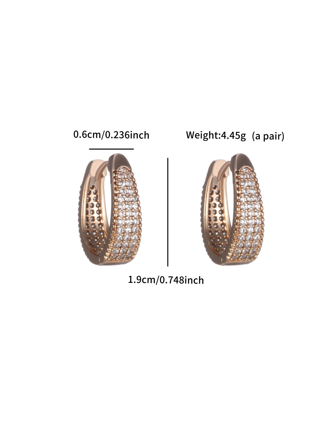 Copper zinc alloy fashionable temperament elegant and luxurious delicate earrings