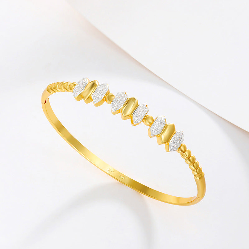 Two tone gold-plated bracelet