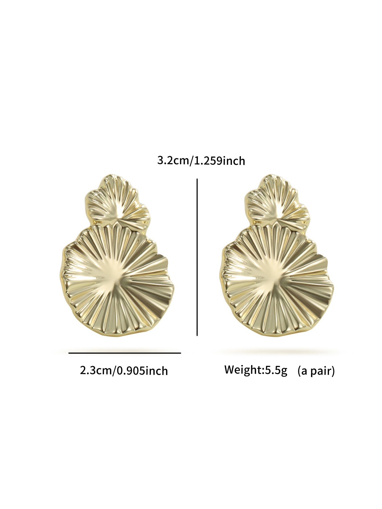 Daily -Fashionable new ABS material atmospheric retro clamshell shape&geometric earrings