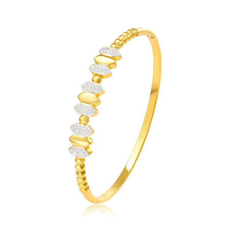 Two tone gold-plated bracelet