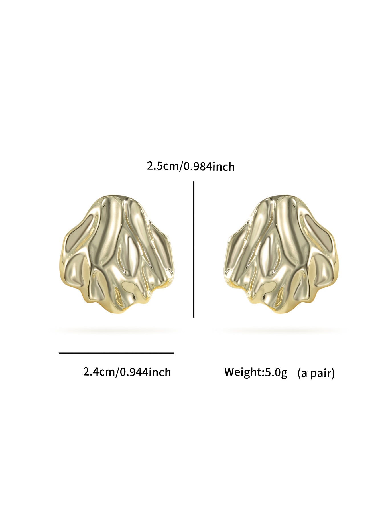 Daily -Fashionable new ABS material atmospheric retro clamshell shape&geometric earrings