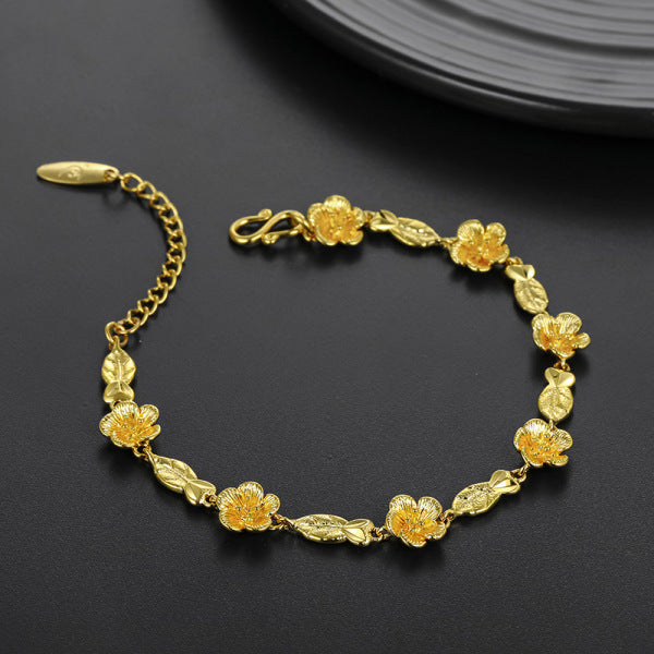 Golden Eternal Flower Bracelet