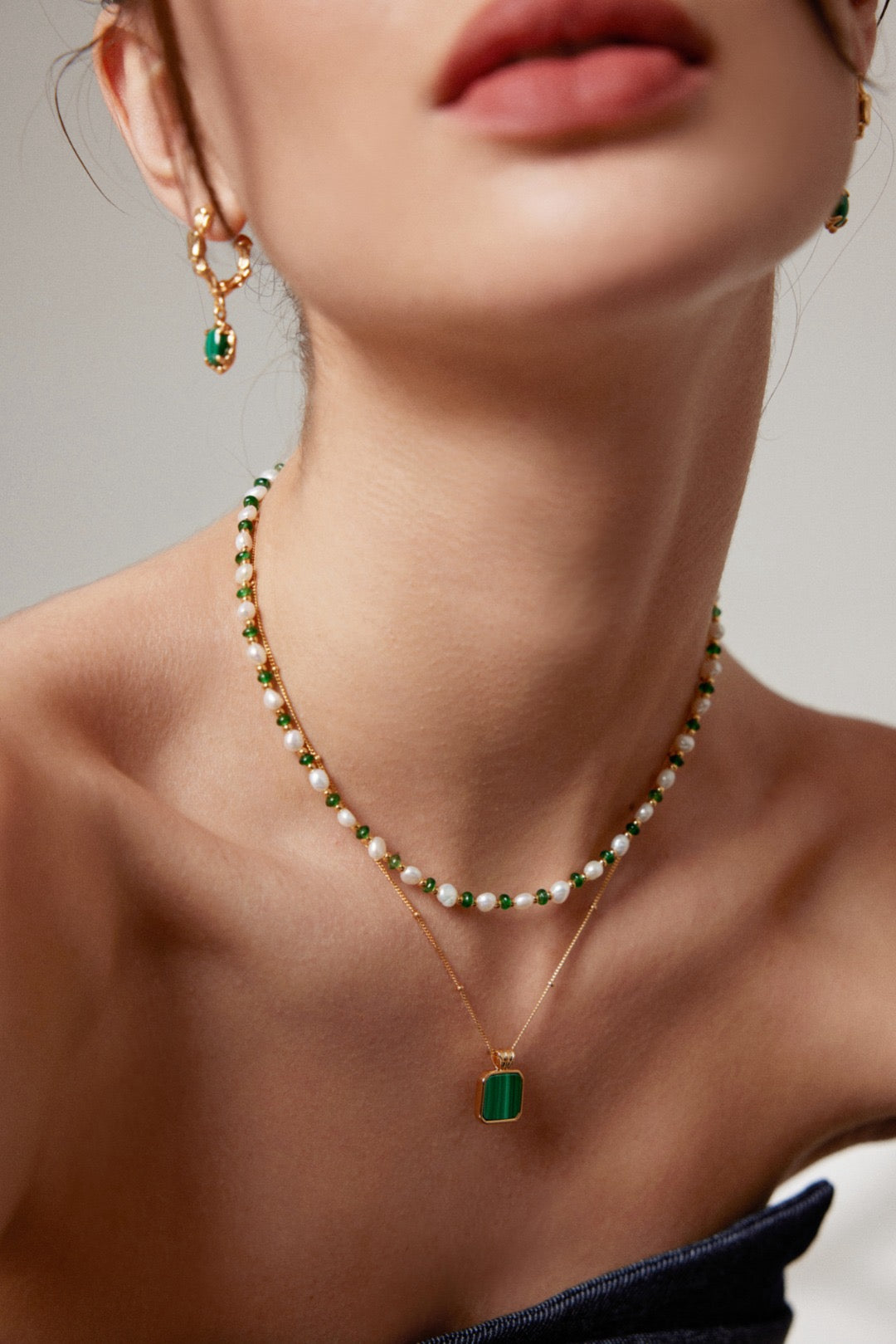 Natural Treasure · Malachite Jewelry Set