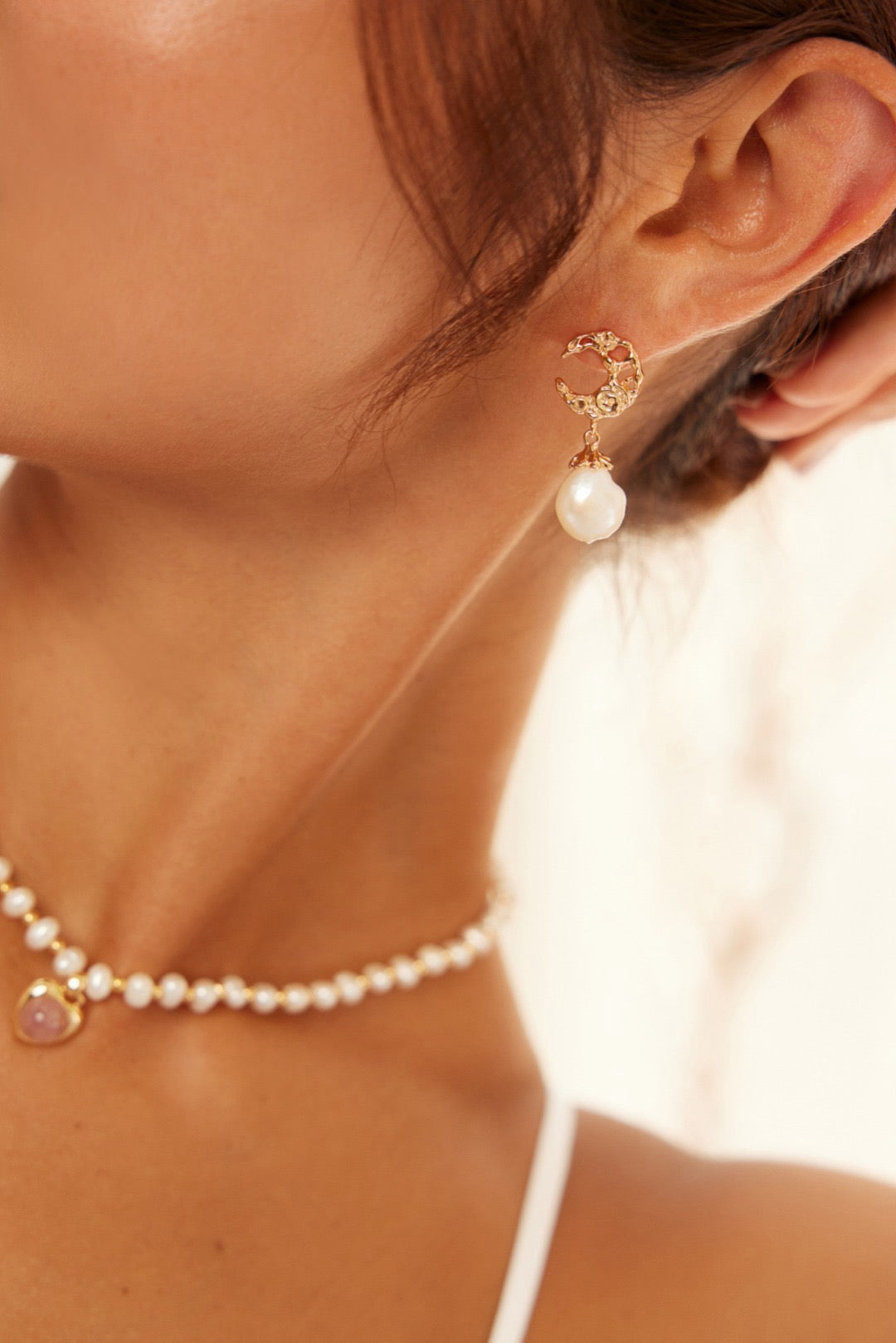 Dreamy Sweet Strawberry Crystal Pearl Set